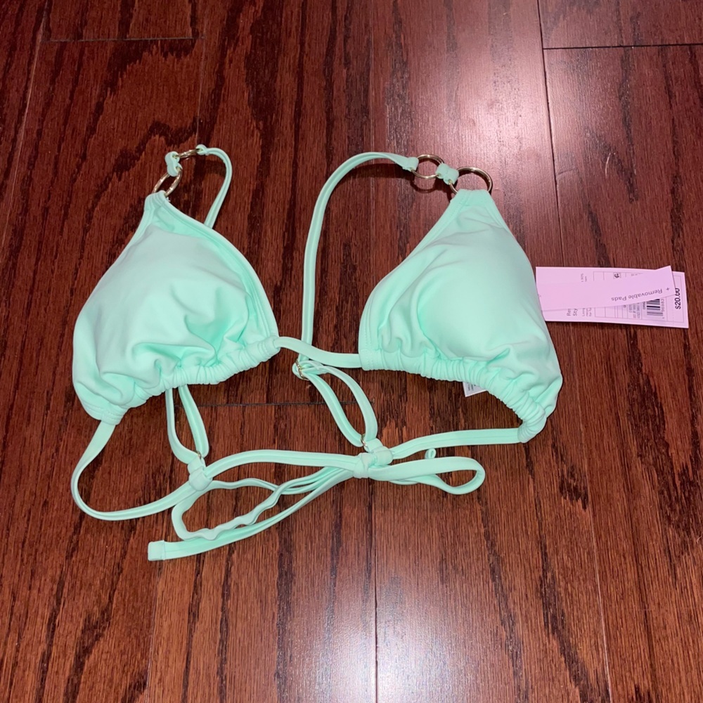 Mint green triangle bikini top NEW WITH TAGS